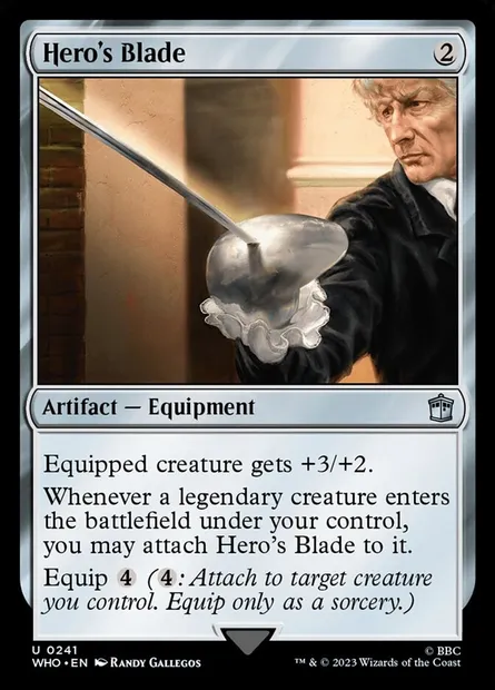Hero's Blade, Magic card WHO 241 — Doctor Who set