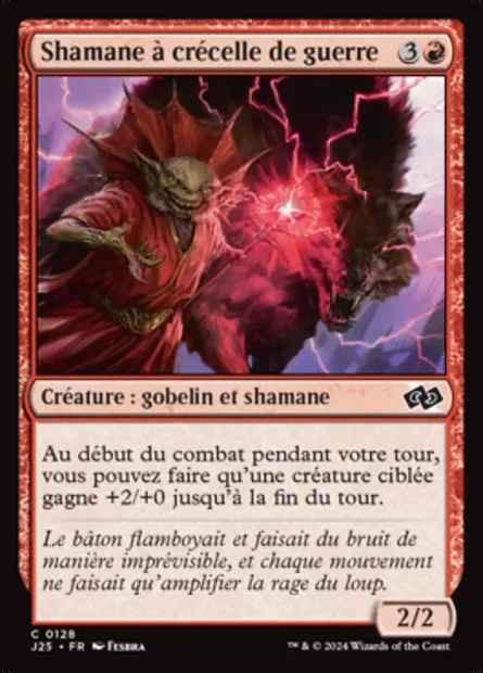 Shamane à crécelle de guerre, carte Magic J25 128 — extension Foundations Jumpstart