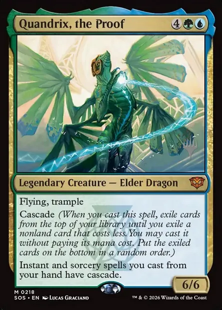 Quandrix, the Proof, Magic card PSOS 218p — Secrets of Strixhaven Promos set
