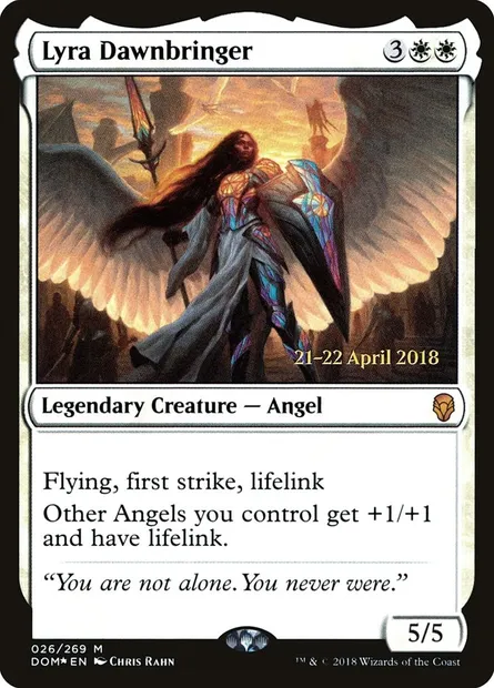 Lyra Dawnbringer, Magic card PDOM 26s — Dominaria Promos set