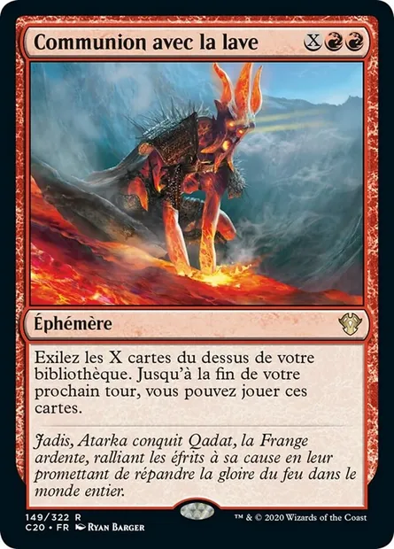Communion avec la lave, carte Magic C20 149 — extension Commander 2020