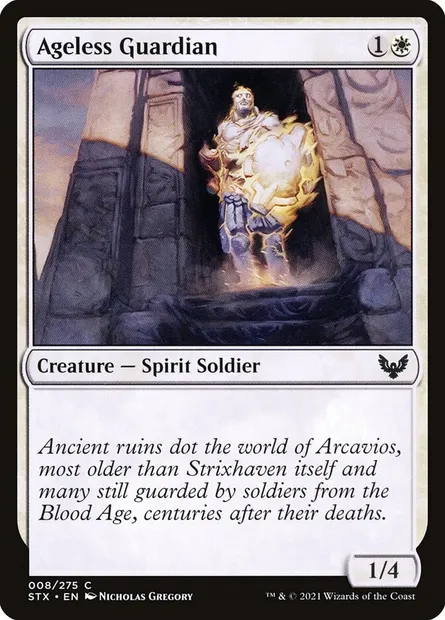 Ageless Guardian, Magic card STX 8 — Strixhaven: School of Mages set