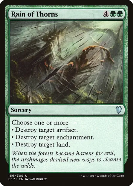 Rain of Thorns, Magic card C17 156 — Commander 2017 set