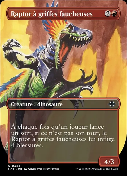 Raptor à griffes faucheuses, carte Magic LCI 323 — extension The Lost Caverns of Ixalan