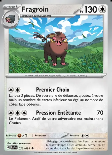 Fragroin, carte Pokémon PAF 072 — extension Destinées de Paldea