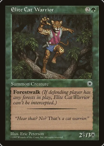 Elite Cat Warrior, Magic card POR 163 — Portal set