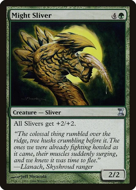 Might Sliver, Magic card TSP 205 — Time Spiral set