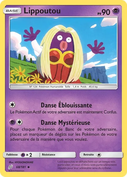 Lippoutou, carte Pokémon TEU 68 — extension Duo de Choc