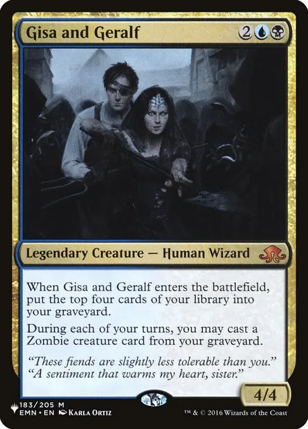 Gisa and Geralf, Magic card PLST EMN-183 — The List set