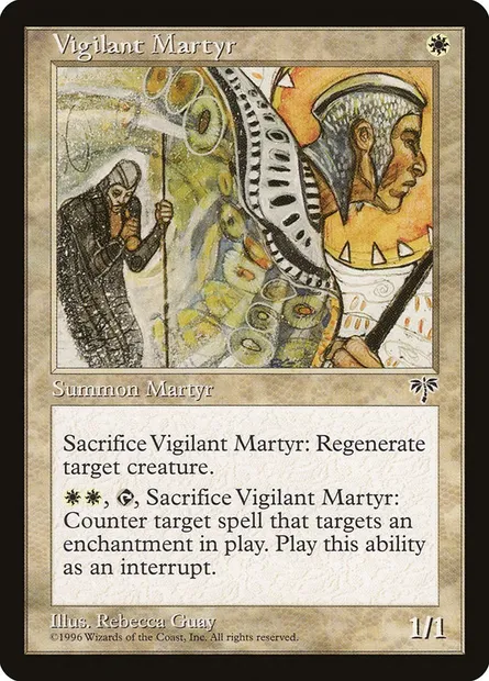 Vigilant Martyr, Magic card MIR 45 — Mirage set