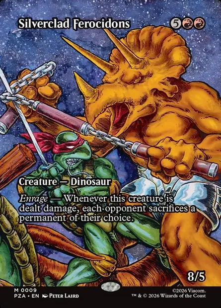 Silverclad Ferocidons, Magic card PZA 9 — Teenage Mutant Ninja Turtles Source Material set