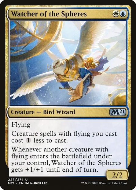 Watcher of the Spheres, Magic card M21 227 — Core Set 2021 set