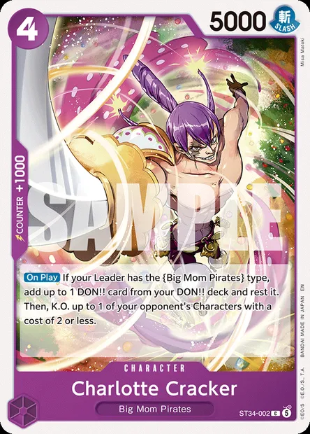 Charlotte Cracker, One Piece card ST34-002 — PURPLE Charlotte Katakuri set