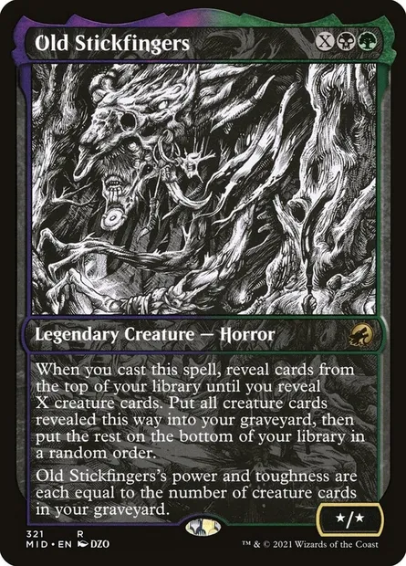 Old Stickfingers, Magic card MID 321 — Innistrad: Midnight Hunt set