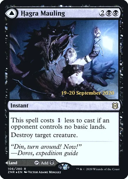 Hagra Mauling // Hagra Broodpit, Magic card PZNR 106s — Zendikar Rising Promos set