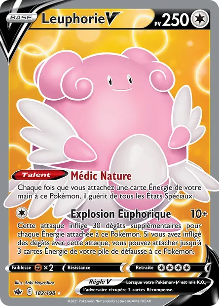 Leuphorie V, carte Pokémon CRE 182 — extension Règne de Glace