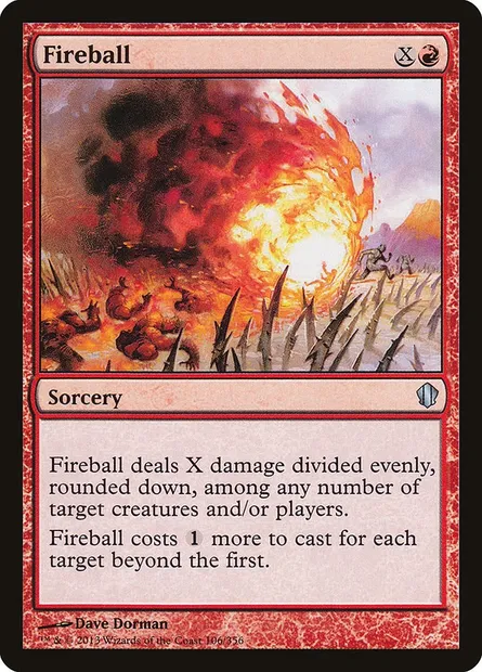 Fireball, Magic card C13 106 — Commander 2013 set