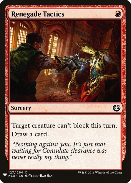 Renegade Tactics, Magic card PLST KLD-127 — The List set