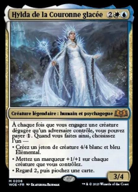 Hylda de la Couronne glacée, carte Magic WOE 206 — extension Wilds of Eldraine