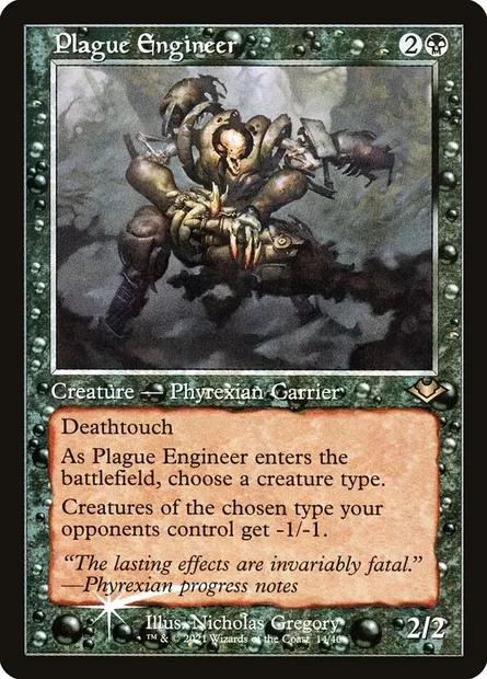 Plague Engineer, Magic card H1R 14 — Modern Horizons 1 Timeshifts set