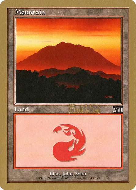 Mountain, Magic card WC99 mlp343 — World Championship Decks 1999 set