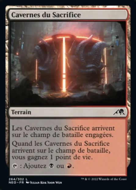 Cavernes du Sacrifice, carte Magic NEO 264 — extension Kamigawa: La Dynastie Néon