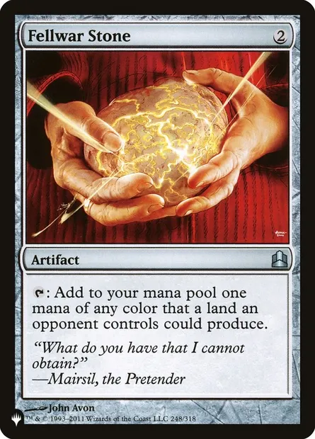 Fellwar Stone, Magic card PLST CMD-248 — The List set