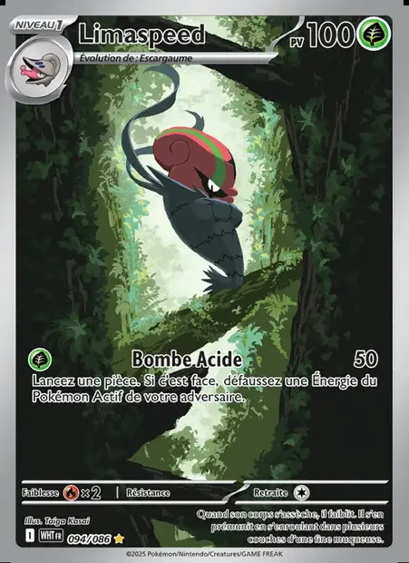 Limaspeed, carte Pokémon WHT 094 — extension Flamme Blanche