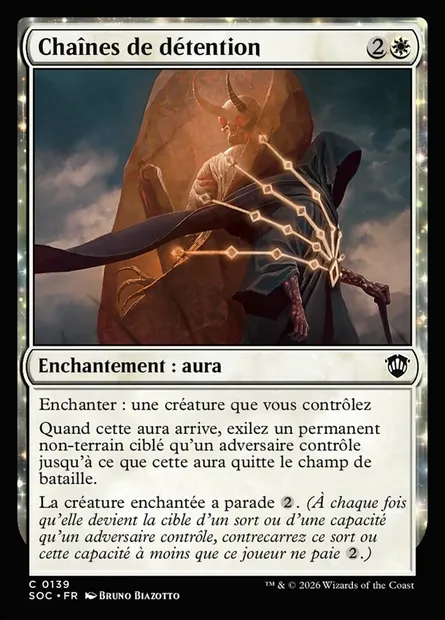 Chaînes de détention, carte Magic SOC 139 — extension Secrets of Strixhaven Commander