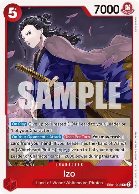 Izo, carte One Piece EB01-002 — extension MEMORIAL COLLECTION