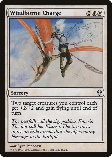 Windborne Charge, Magic card ZEN 38 — Zendikar set