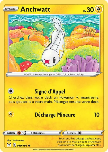 Anchwatt, carte Pokémon LOR 059 — extension Origine Perdue