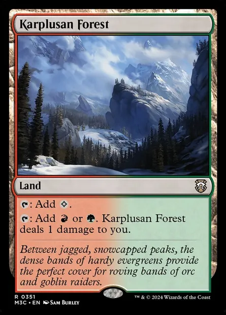 Karplusan Forest, Magic card M3C 351 — Modern Horizons 3 Commander set