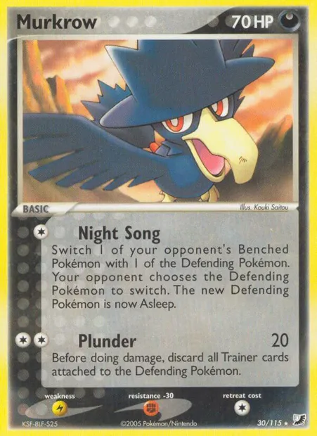 Murkrow, Pokémon card UF 30 — Unseen Forces set