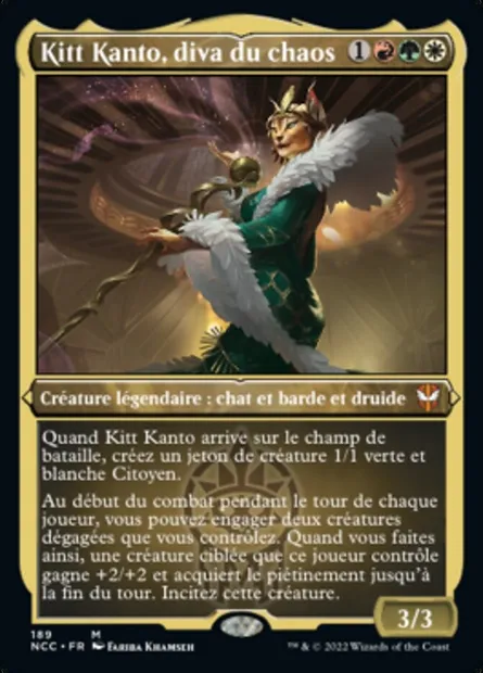 Kitt Kanto, diva du chaos, carte Magic NCC 189 — extension New Capenna Commander