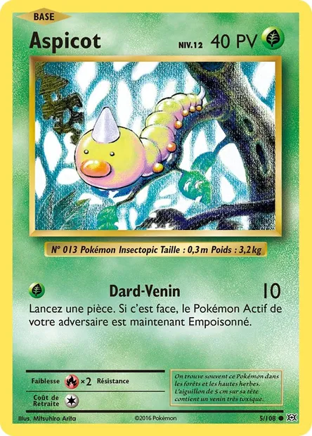 Aspicot, carte Pokémon EVO 5 — extension Évolutions
