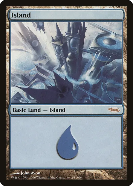 Island, Magic card PAL06 2 — Arena League 2006 set