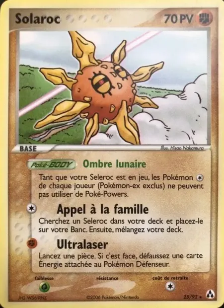 Solaroc, carte Pokémon LM 25 — extension EX Créateurs de légendes