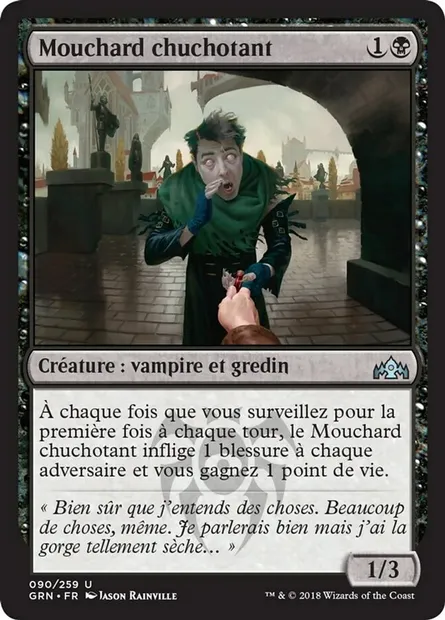 Mouchard chuchotant, carte Magic GRN 90 — extension Les Guildes de Ravnica