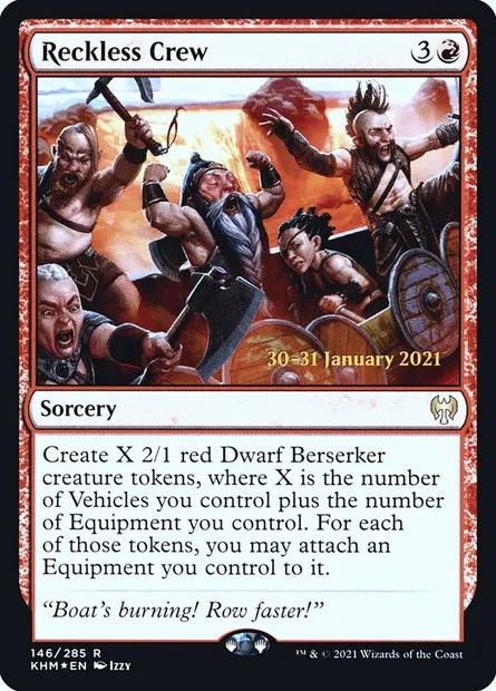 Reckless Crew, Magic card PKHM 146s — Kaldheim Promos set
