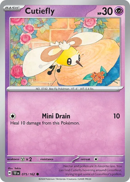 Cutiefly, Pokémon card TEF 075 — Temporal Forces set