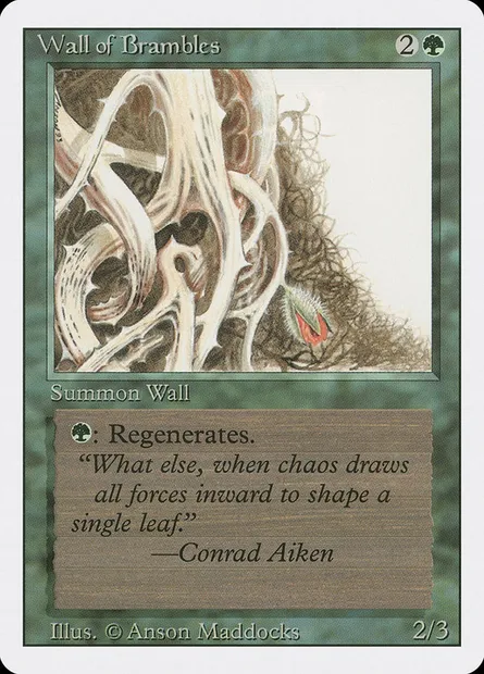 Mur de ronces, carte Magic 3ED 224 — extension Revised Edition