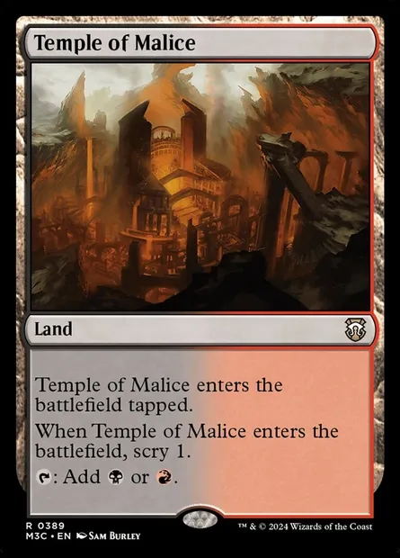 Temple of Malice, Magic card M3C 389 — Modern Horizons 3 Commander set