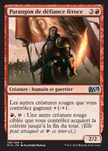 Parangon de défiance féroce, carte Magic M15 158 — extension Magic 2015