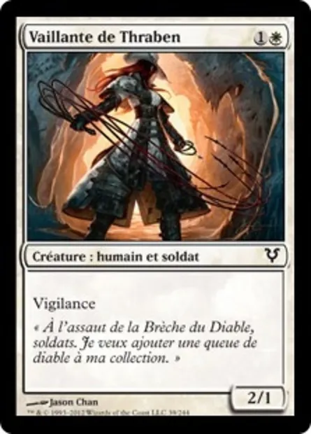 Vaillante de Thraben, carte Magic AVR 39 — extension Avacyn ressuscitée
