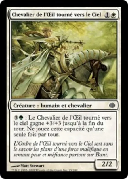 Chevalier de l'Œil tourné vers le Ciel, carte Magic ALA 15 — extension Les éclats d'Alara