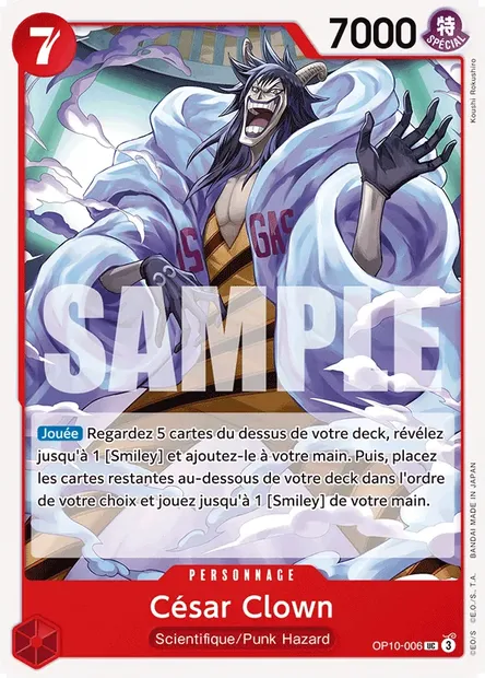 César Clown, carte One Piece OP10-006 — extension SANG ROYAL