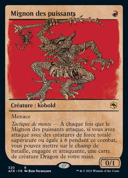 Mignon des puissants, carte Magic AFR 320 — extension Forgotten Realms: Aventures dans les Royaumes Oubliés