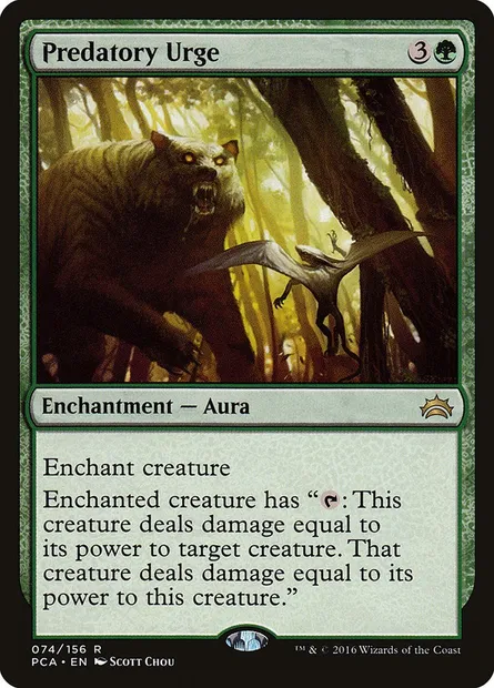 Pulsion prédatoire, carte Magic PCA 74 — extension Planechase Anthology