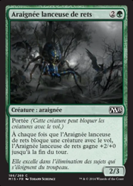 Araignée lanceuse de rets, carte Magic M15 186 — extension Magic 2015